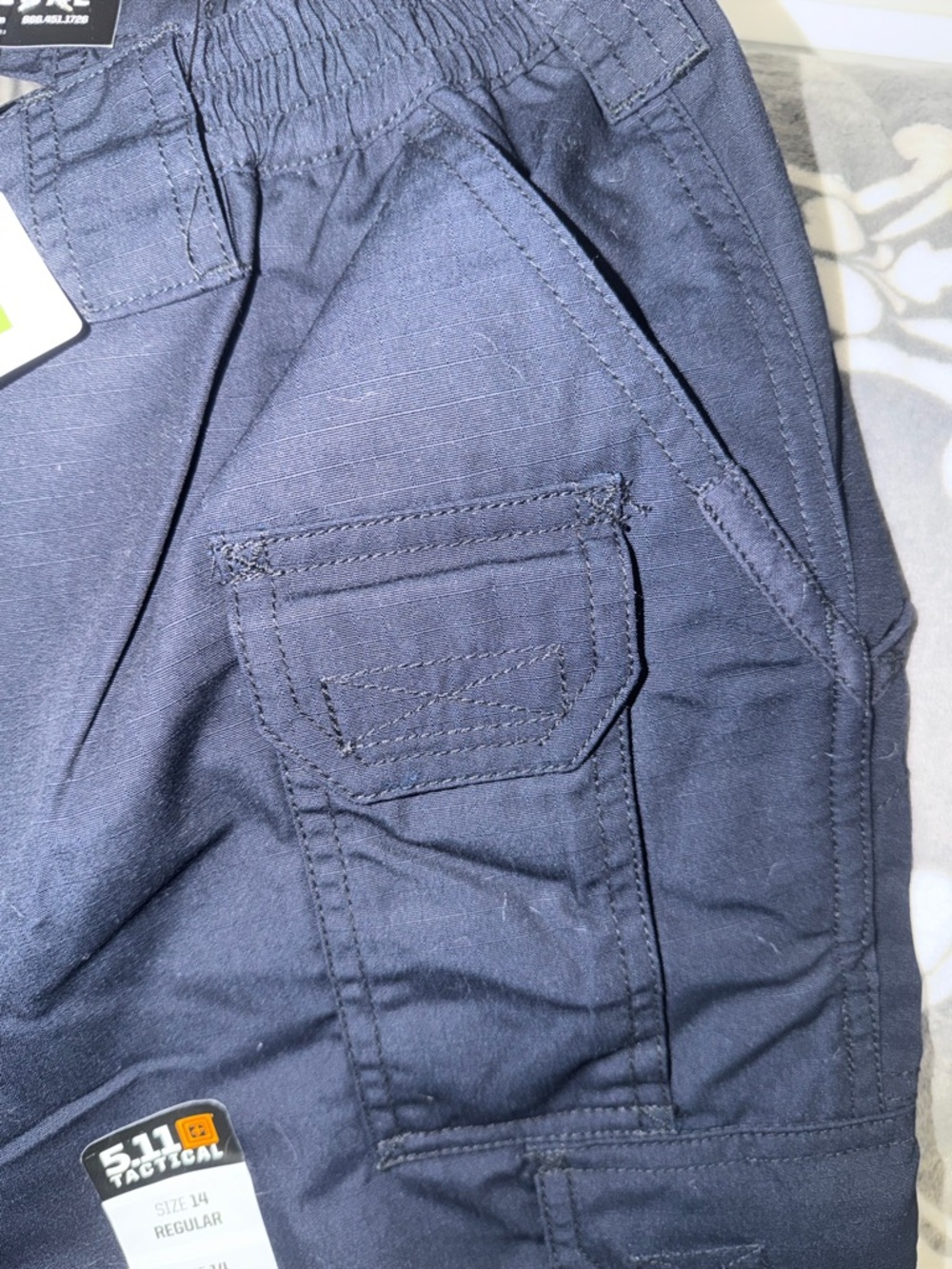 5.11 Tactical Women's Navy Cargo Pants with Utility Pockets - Picture 7 of 10